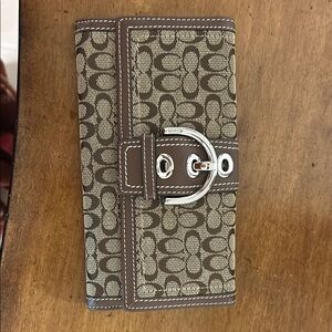 Coach Brown Monogram Wallet
